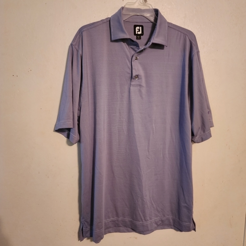 Footjoy Titleist Golf Polo Purple Short Sleeve Shirt Men's Size L